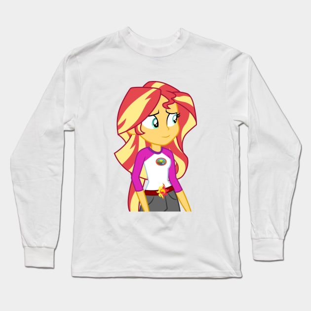 Sly Smile Sunset Shimmer Long Sleeve T-Shirt by CloudyGlow